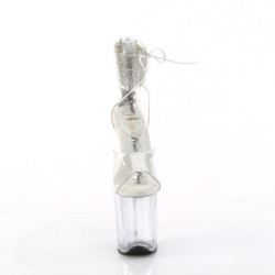 Transparent 20 cm FLAMINGO-824RS pleaser high heels ankle straps
