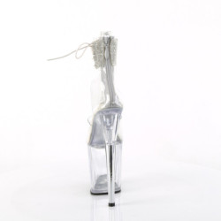 Transparent 20 cm FLAMINGO-824RS pleaser high heels ankle straps