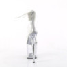 Transparent 20 cm FLAMINGO-824RS pleaser high heels ankle straps