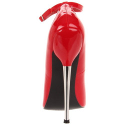 Rosso Vernice 16 cm DAGGER-12 Fetish Scarpe Décolleté