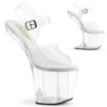 Transparent 20 cm CRAZE-808 platform pleaser pony high heels shoes