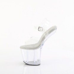 Transparent 20 cm CRAZE-808 platform pleaser pony high heels shoes