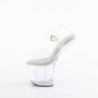 Transparent 20 cm CRAZE-808 platform pleaser pony high heels shoes
