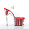 Rosso scintillare 18 cm Pleaser ADORE-708G scarpe da cubista e spogliarellista