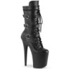 Vegan 20 cm FLAMINGO-1053 Exotic platform buckle boots black