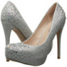 Argento Strass Cristallo 13 cm DESTINY-06R Plateau Scarpe Décolleté
