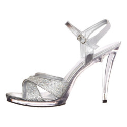 Argento Scintillare 12 cm FLAIR-419G scarpe tacco alto numeri grandi per uomo