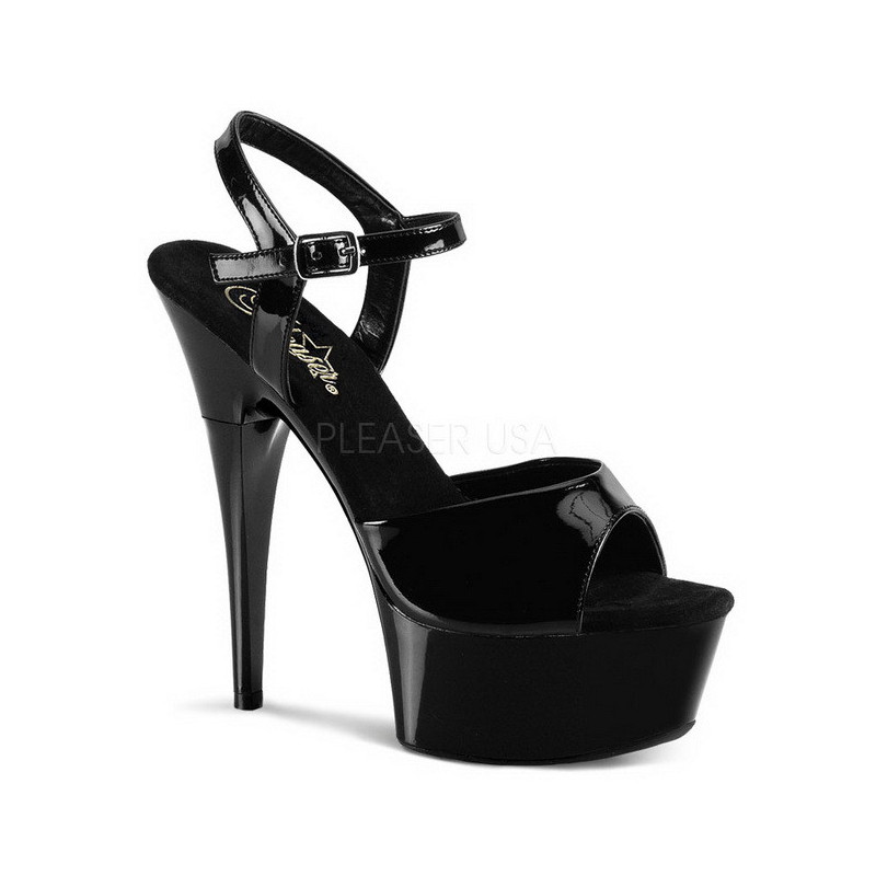Black Shiny 15 cm CAPTIVA-609 High Heels Platform