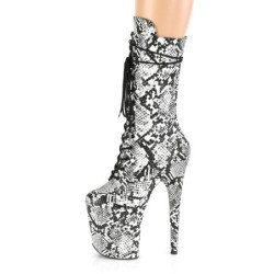Snake pattern 20 cm FLAMINGO-1050SP Exotic pole dance ankle boots