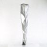 Silver 13 cm SEDUCE-3000WC thigh high stretch overknee boots wide calf