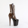 FLAMINGO-1054DC - 20 cm platform high heel boots patent coffee
