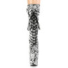 Snake pattern 20 cm FLAMINGO-1050SP Exotic pole dance ankle boots