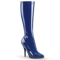 Blue Shiny patent boots 13 cm SEDUCE-2000 pointed toe stiletto boots