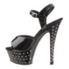 Nero Strass 15 cm STARDUST-609 Scarpe da donna con tacco altissime