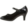 Black Shiny 8 cm DIVINE-440 Pumps with low heels