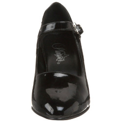 Nero Vernice 8 cm DIVINE-440 scarpe décolleté con tacchi bassi