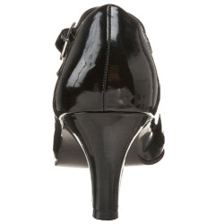 Black Shiny 8 cm DIVINE-440 Pumps with low heels
