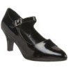 Black Shiny 8 cm DIVINE-440 Pumps with low heels