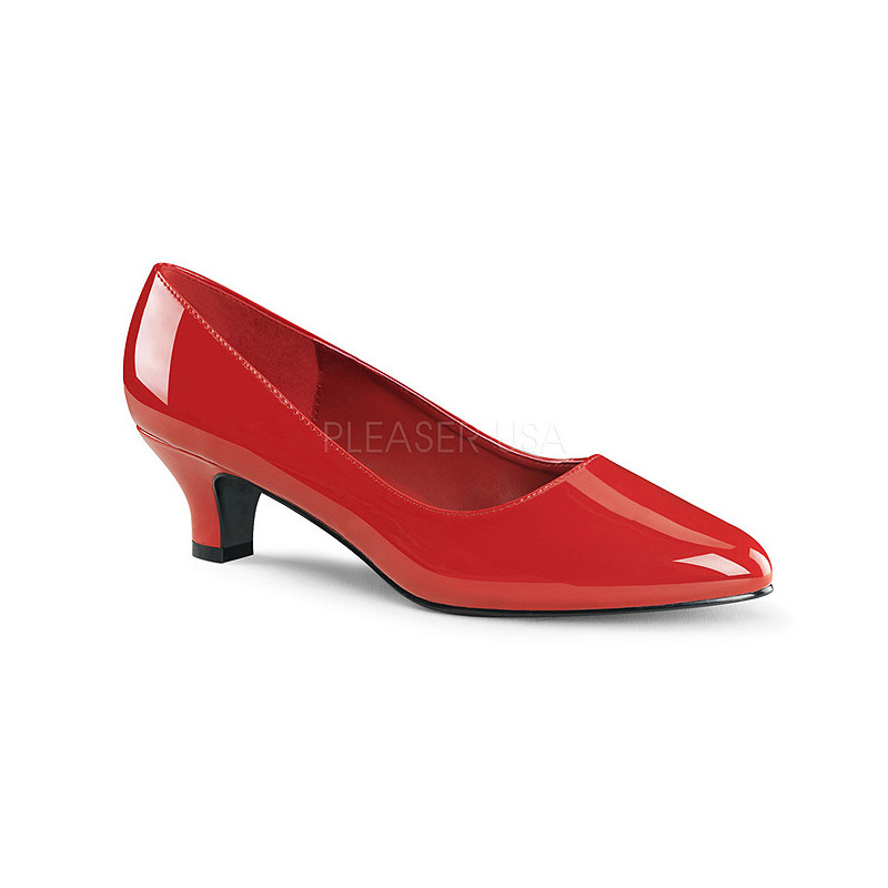 Red Shiny 5 cm FAB-420W High Heel Pumps for Men