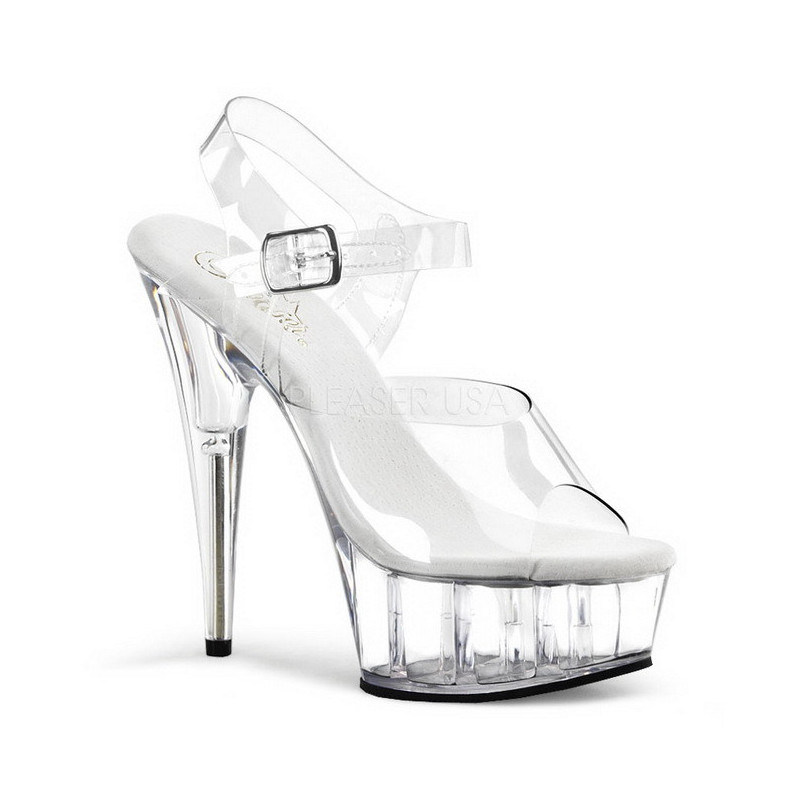 Transparent 15 cm Pleaser DELIGHT-608 High Heels Platform