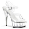 Trasparente 15 cm Pleaser DELIGHT-608 scarpe da cubista e spogliarellista