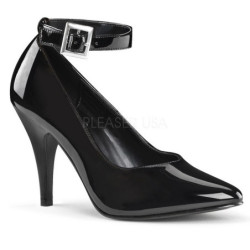 Black Shiny 10,5 cm DREAM-431 Pumps with low heels