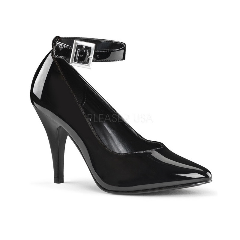 Nero Vernice 10,5 cm DREAM-431 scarpe décolleté con tacchi bassi