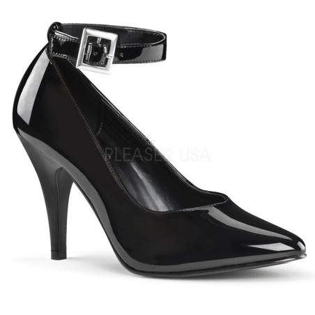 Black Shiny 10,5 cm DREAM-431 Pumps with low heels