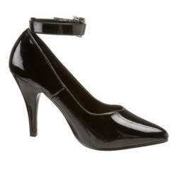 Black Shiny 10,5 cm DREAM-431 Pumps with low heels