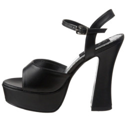 Black Leatherette 13 cm DOLLY-09 High Heels for Men
