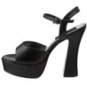 Black Leatherette 13 cm DOLLY-09 High Heels for Men