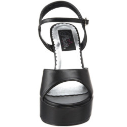 Nero Ecopelle 13 cm DOLLY-09 scarpe tacco alto numeri grandi per uomo