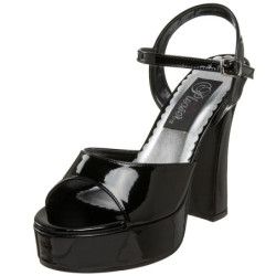 Nero Vernice 13 cm DOLLY-09 scarpe tacco alto numeri grandi per uomo