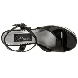 Nero Vernice 13 cm DOLLY-09 scarpe tacco alto numeri grandi per uomo