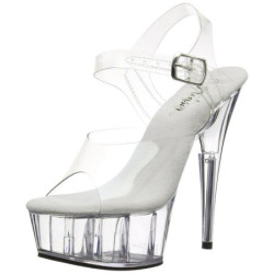 Trasparente 15 cm Pleaser DELIGHT-608 scarpe da cubista e spogliarellista