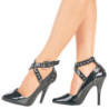 Black Shiny 13 cm SEDUCE-443 Pumps with low heels