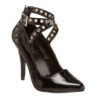 Nero Vernice 13 cm SEDUCE-443 scarpe décolleté con tacchi bassi