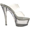 Trasparente 15 cm KISS-202 Plateau Mules Scarpe Donna