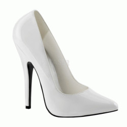 Bianco Vernice 15 cm DOMINA-420 Tacchi altissimi da uomo