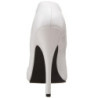 White Shiny 15 cm DOMINA-420 Pumps High Heels for Men