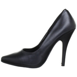 Black Leatherette 13 cm SEDUCE-420 Pumps High Heels for Men