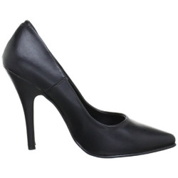Black Leatherette 13 cm SEDUCE-420 Pumps High Heels for Men