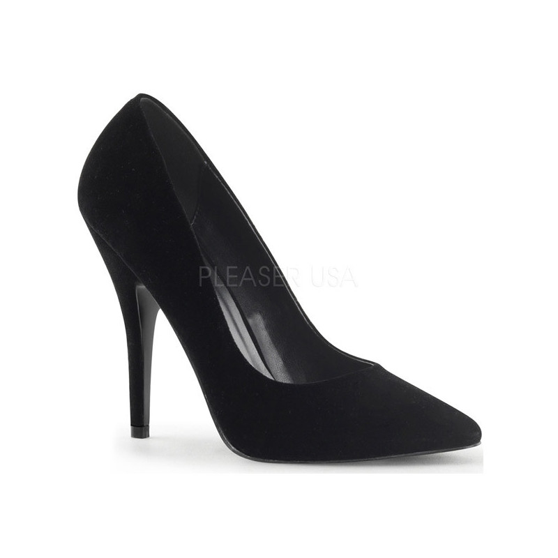 Black Velvet 13 cm SEDUCE-420 Pumps High Heels for Men