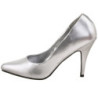 Silver Leatherette 10 cm VANITY-420 Pumps High Heels for Men