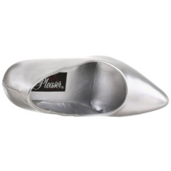 Silver Leatherette 10 cm VANITY-420 Pumps High Heels for Men