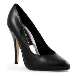 Black Leatherette 13 cm SEDUCE-420V Pumps High Heels for Men