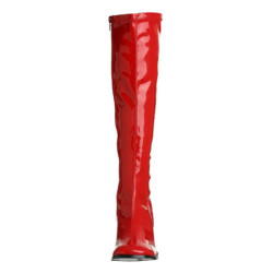 Rosso Vernice 7,5 cm GOGO-300 Stivali Donna da Uomo