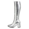 Silver Leatherette 7,5 cm GOGO-300 High Heeled Womens Boots for Men