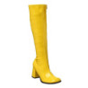 Stivali gialli vernice 7,5 cm GOGO-300 stivali tacco alto per uomo e crossdresser