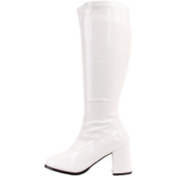 Bianco Vernice 7,5 cm GOGO-300 Stivali Donna da Uomo